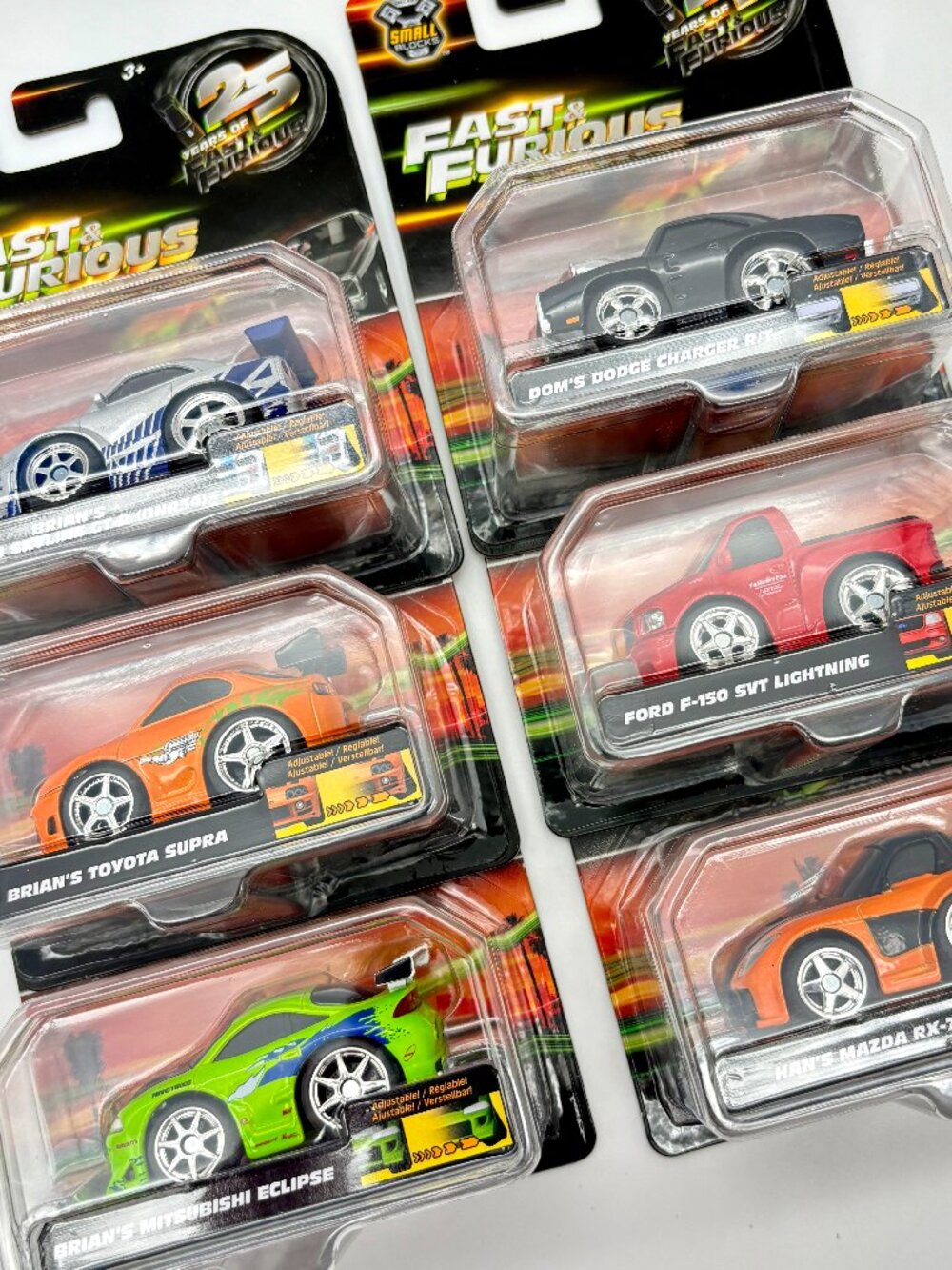 2026 Jada Fast & Furious 25 Years 1:43 Diecast Small Blocks FULL SET OF 6 NEW